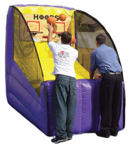 inflatabe double hoop shot basketaball